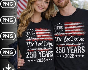 Bandera estadounidense 1776 2026 Patriótica 250 años Día de la Independencia de EE. UU.,WeThePeople,250YearsUSA, Bandera estadounidense archivo patriótico png