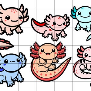 Lindo paquete Axolotl SVG y PNG
