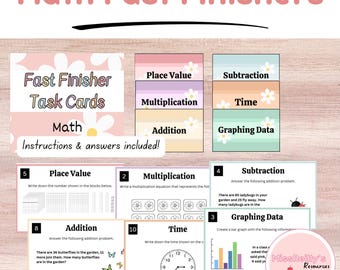 Fast Finisher Math Task Cards | Numeracy Activities