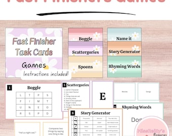 Fast Finisher Games | Activities