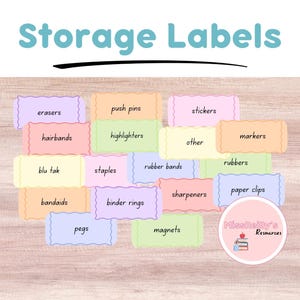 Etiquettes de rangement ondulées | Ressources pour la classe