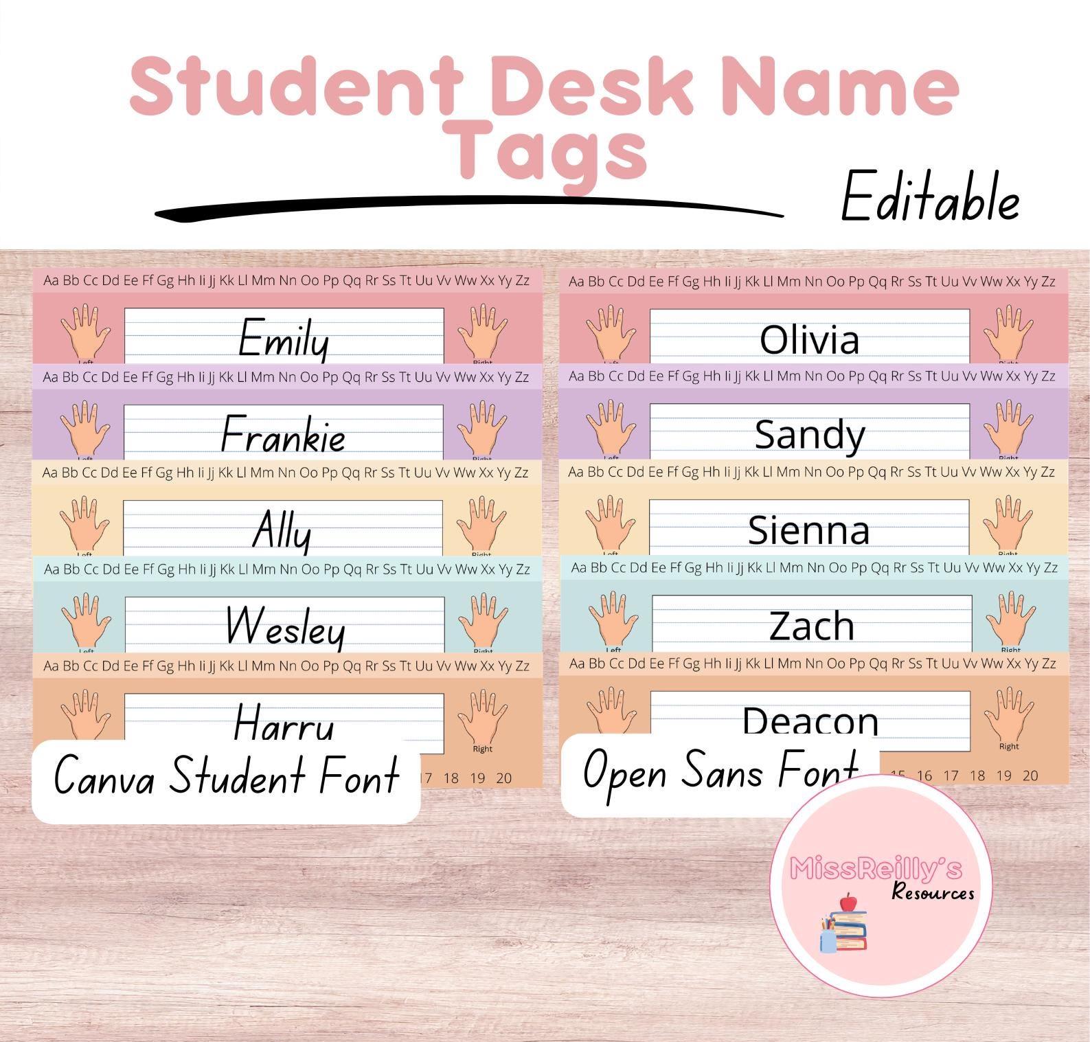 Student Desk Name Tags | Spring | Classroom Organisation - Etsy