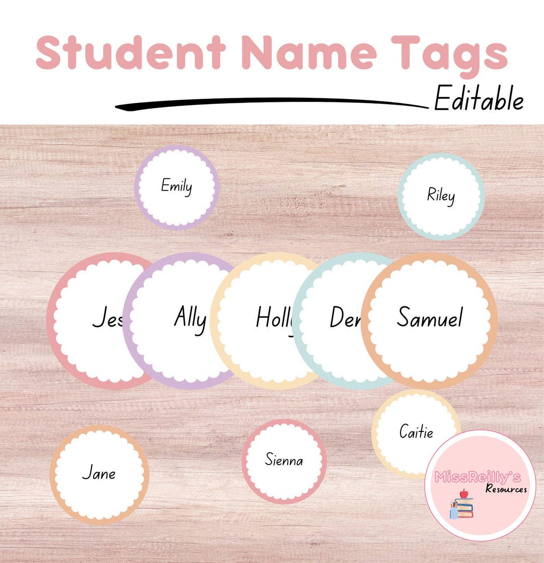 Editable Student Name Tags | Spring Theme | Classroom Organisation - Etsy