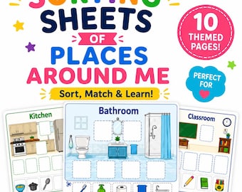 Sorting Sheets: Places Around Me | Match & Learn Printable PDF for kids