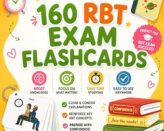 RBT Exam Prep: 160 Study Flashcards (PDF Download)