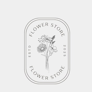 Florist Logo Branding Kit | Floral Studio Logo Design | Premade Botanical Logo Template Interior Design Branding Brand Kit Flower Shop Logo
