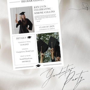Grad Welcome Sign, Grad Party Decor | Graduation Yard Sign | Graduation Banner, Modern Grad Sign,Minimal Grad Sign, Grad Party Decorations