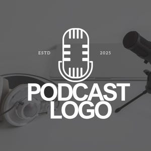 Podcast Logo Design DIY Podcast Launch Branding Template Editable Logo & Cover Art Canva Podcast Kit Social Media Graphics Podcast Logo