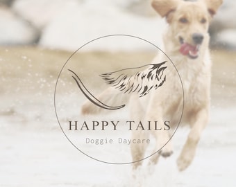 Plantilla de logotipo para negocio de cuidado de mascotas: Marca personalizable (Canva)