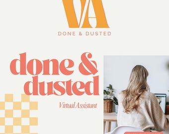 Diseño de logotipo de asistente virtual • Plantilla moderna de Canva (descarga digital)