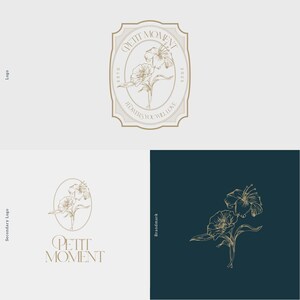 French Floral Logo floral branding florist branding floral logo design fleur Logo French Logo floral botanical logo kit
