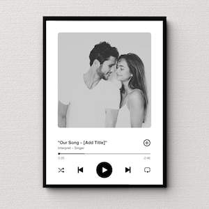 Gift that makes Valentine 2025 unforgettable, Canva Valentines Day Poster Template, Editable couple print Gift, Newspaper Photo, Custom song