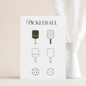 Pickleball SVG  PNG Illustration Retro vintage Pickleballer Paddle Art Collection clipart Canva Bundle Cut File Cricut Pickle Ball Graphic