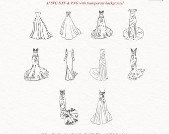 navy blue dress for baby girl Dress Illustration Line Drawing PNG Images main image 1