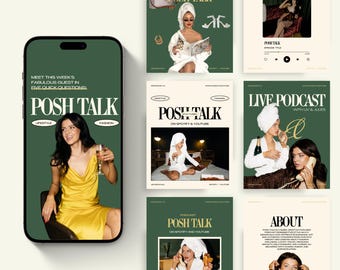 Podcast Instagram Vorlage Podcast Design Podcast Cover Canva Template Instagram Vorlagen Instagram Marketing Instagram Stories Podcast IG