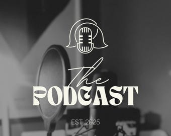 Podcast Logo Design | DIY Podcast Launch Branding Template | Editable Logo & Cover Art | Canva Podcast Kit | Social Media Graphics