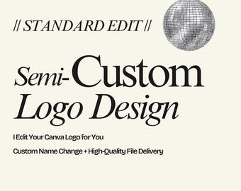 I Edit Your Canva Logo for You | Custom Name Change + High-Quality Files | Semi-Custom Logo Design Upgrade PREMIUM EDIT for WOOF studio