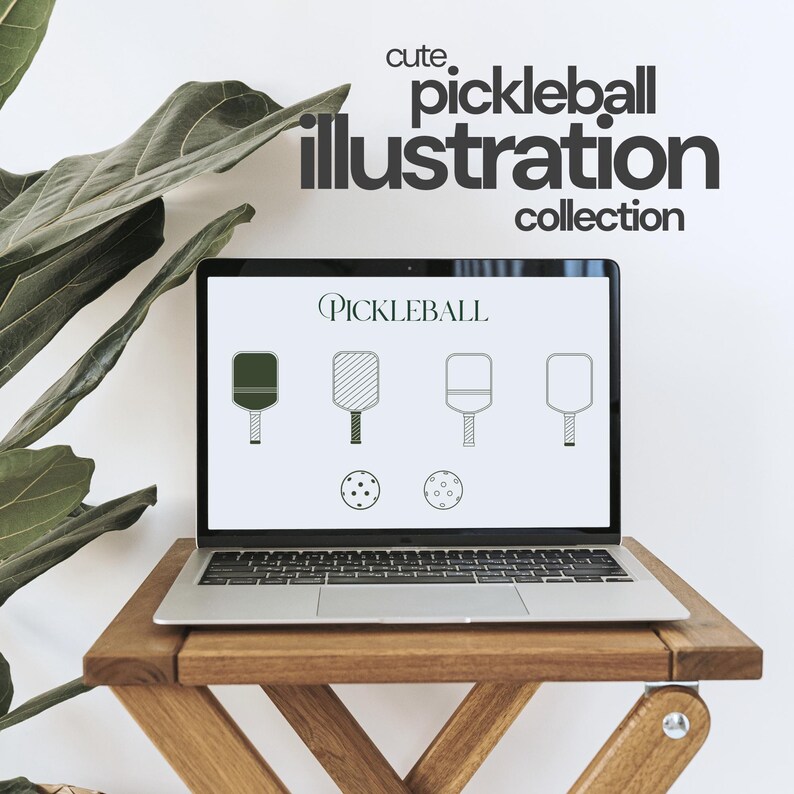 Pickleball SVG & PNG Illustrations  | Retro trendy Pickleballer Paddle Art Collection, clipart, Canva Bundle, Cut Files Cricut Pickle Ball 

collection
pickleball
illustration
cute