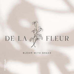 Florist Logo Branding Kit | Floral Studio Logo Design | Premade Botanical Logo Template Interior Design Branding Brand Kit Flower Shop Logo