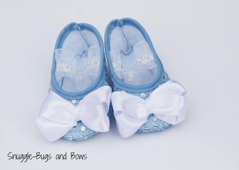 Ella Girl Shoes Blue Princess Shoes Sparkle Mary Jane Baby Toddler Girl Shoes Princess Dress up Party Shoes Costume Shoes image 1