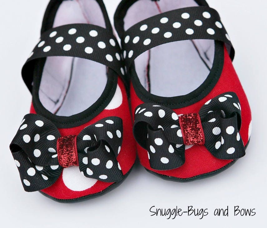 red polka dot slippers