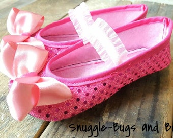 Sleeping Princess Play Slippers (Sizes 1 - 12) MEASURE your child's foot PLEASE