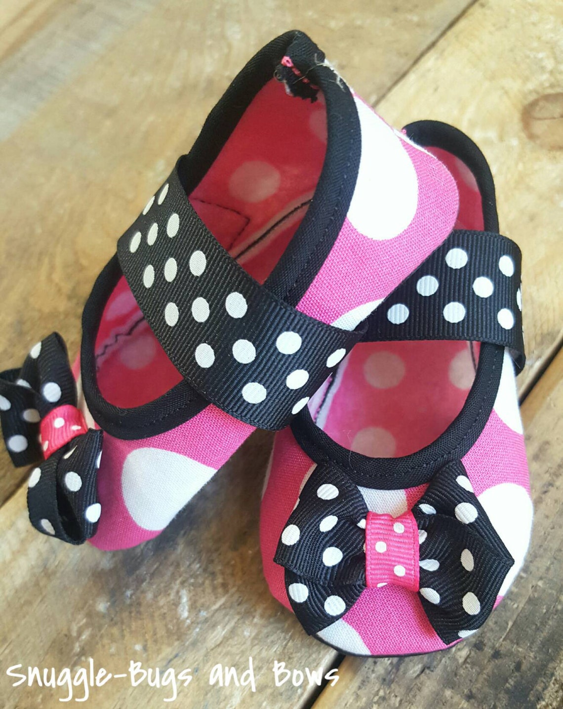 Pink Dot Shoes Mouse Shoes Polka Dot Shoes Baby Girl Shoes Etsy