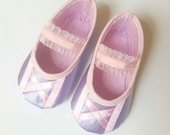 Tower Princess Shoes - Long Haired Princess Shoes - Lavender and Pink Shoes - Birthday Shoes - Princess Dress up