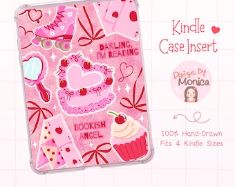 Funda Kindle PNG, Funda Kindle Coquette Vintage, Diseño de Funda Kindle Rosa Retro con Estilo de Libro, Funda Kindle Bonita y Femenina, Regalo para Lectores