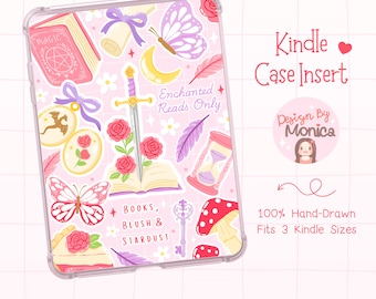 Kindle Case Insert PNG, Bookish Kindle Insert Digital Download, Romantasy Kindle Insert, Cute Kindle Case Design, Fantasy Reader Gift