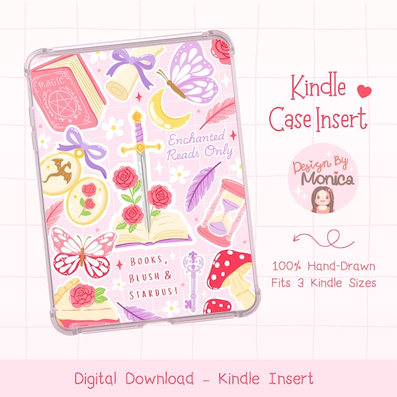 Kindle Case Insert PNG, Bookish Kindle Insert Digital Download, Romantasy Kindle Insert, Cute Kindle Case Design, Fantasy Reader Gift
