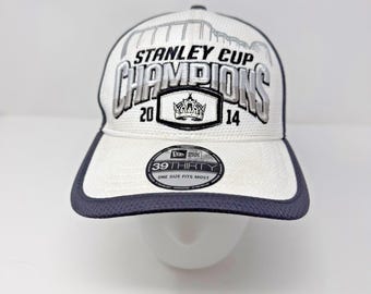 Rare Casquette bleue ajustée 39thirty champions de la coupe Stanley 2014 Los Angeles New Era