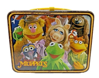 1979 Vintage Jim Henson's Muppets Fozzie Bear Kermit Miss Piggy Metall Lunch Box