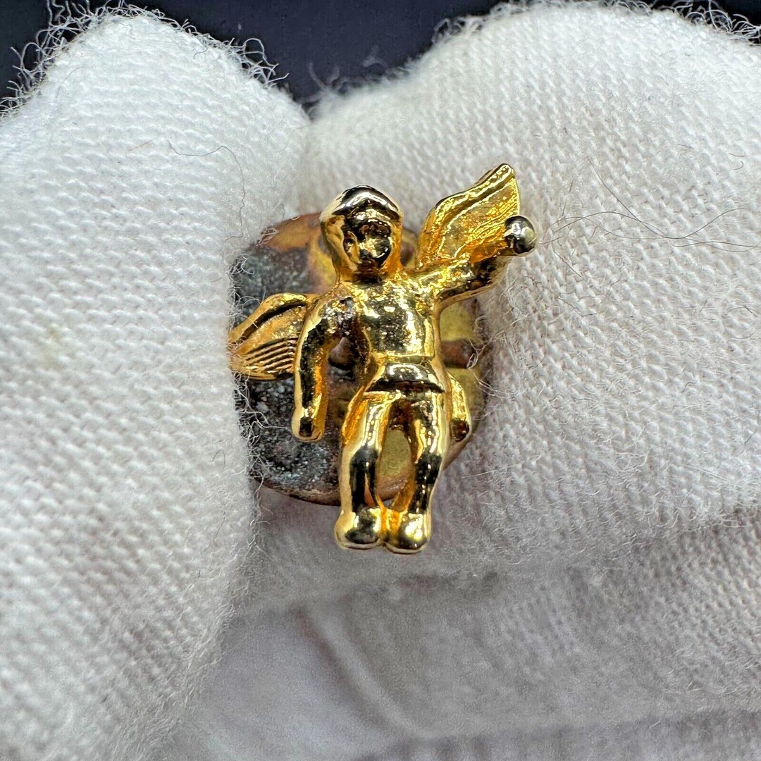 Vintage Tops Angel With Trumpet Gold Tone Pinback Pin - Etsy