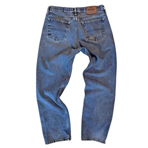 Vintage 90s Wrangler Authentics Men's 30x38 Washed Straight Denim Jeans Preowned image 2