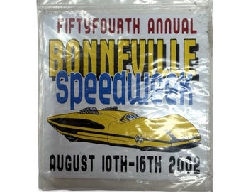 Carte souvenir Bonneville Speedweek Land Speed Racing 2002 – Souvenirs Streamliner jaune