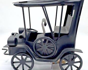 Boîte à musique de voiture vintage George Imports Inc modèle T Hong Kong RARE Works EUC