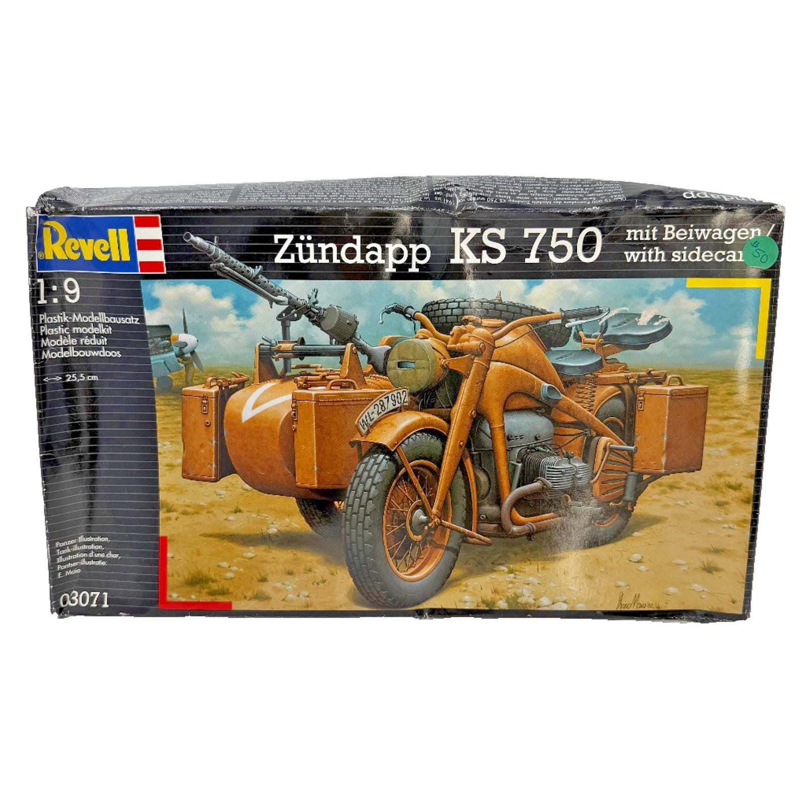 Revell Zundapp KS 750 Motorcycle With Sidecar 1:9 Plastic Model