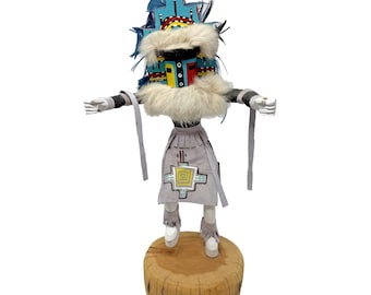 Vintage Navajo Hemis Kachina Doll Hand Carved Painted Signed Arizona 14.5”