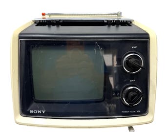 Vintage Sony TV-770 Portable Transistor TV Retro CRT Untested Clean