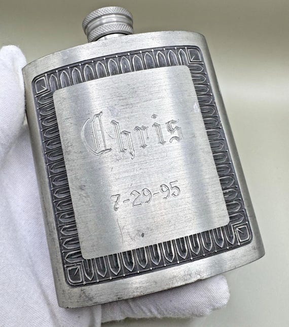 ★Eva　新品未使用スキットル　PEWTER HIP FLASK Sayers London Handmade Classic 4oz Pewter Engravable Hip Flask
