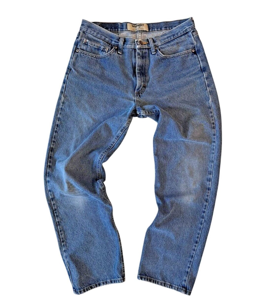 Vintage 90s Wrangler Authentics Men's 30x38 Washed Straight Denim