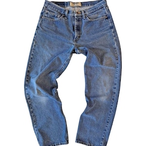 Vintage 90s Wrangler Authentics Men's 30x38 Washed Straight Denim Jeans Preowned image 1