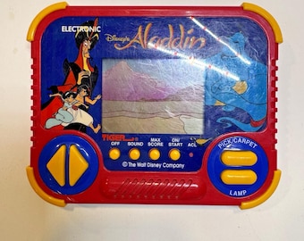 Tiger Electronics Disney&#39;s Aladdin Rare HTF 1990 Handheld Game Tested Works Read