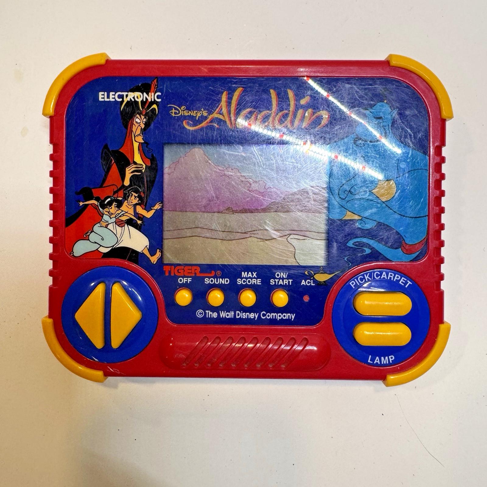 Tiger Electronics Disney's Aladdin Rare HTF 1990 Handheld Game