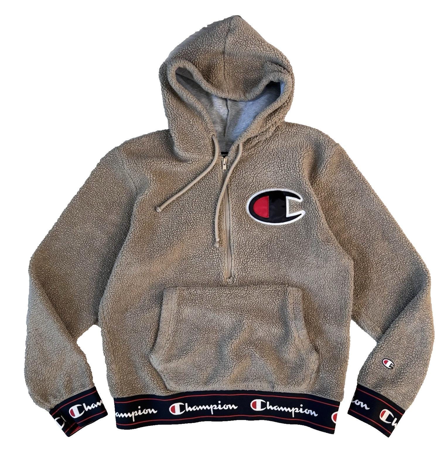 Sherpa Fleece Hoodie Champion Sherpa Hoodie Mens Grey Buy Champion