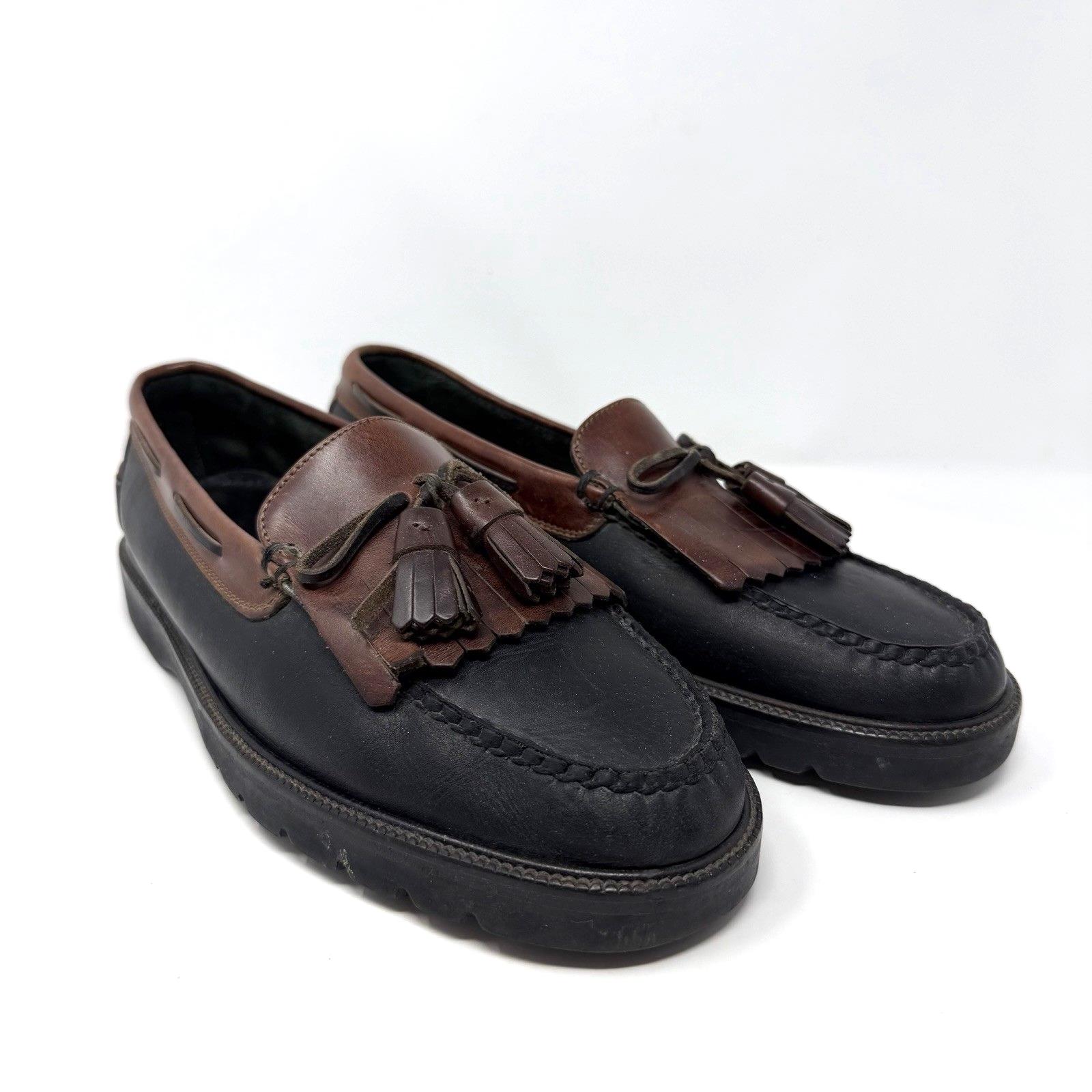 VTG Cole Haan Country Mens Brown Leather Tassel Loafers Handsewn Moc Toe Shoes il_fullxfull.6206773928_17tn.jpg main image 4