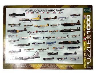 Puzzle di aerei della Seconda Guerra Mondiale, 1000 pezzi, prodotto negli Stati Uniti da Eurographics.