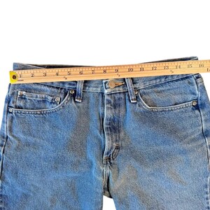 Vintage 90s Wrangler Authentics Men's 30x38 Washed Straight Denim Jeans Preowned image 3