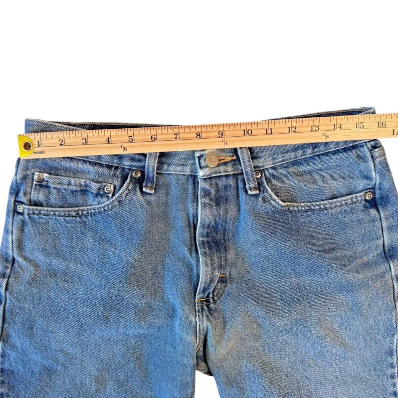 Vintage 90s Wrangler Authentics Men's 30x38 Washed Straight Denim Jeans Preowned image 3